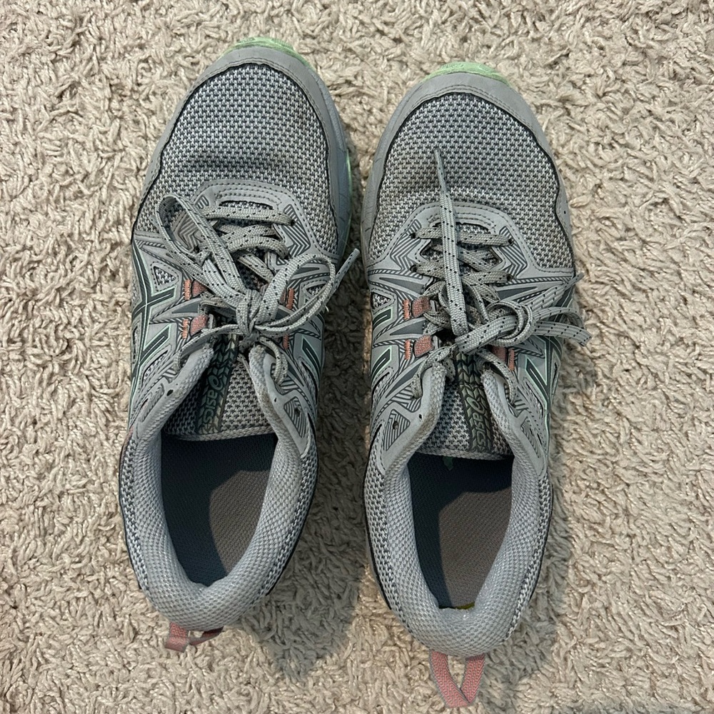 Kids Gray and Pink Athletic Shoes
